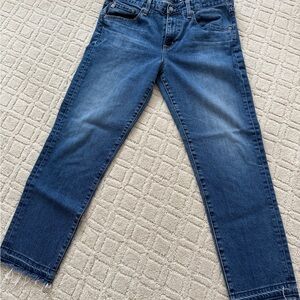 AG Adriano Goldschmied Women's Blue Straight Leg Jeans